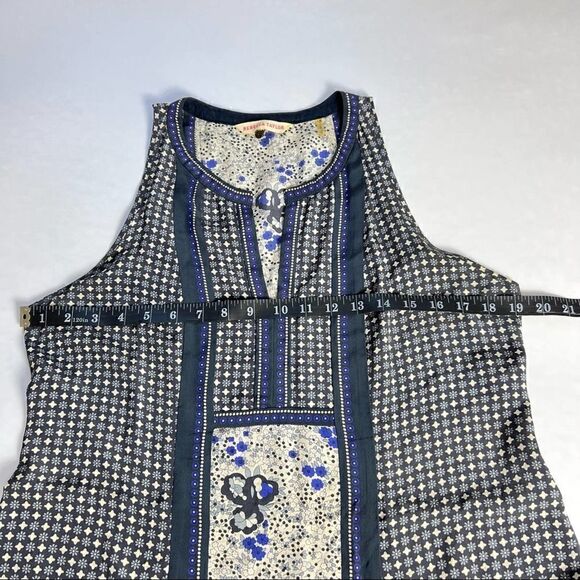 REBECCA TAYLOR Size 10 Silk Dress Floral Spring Summer Fit Flare - Picture 10 of 14